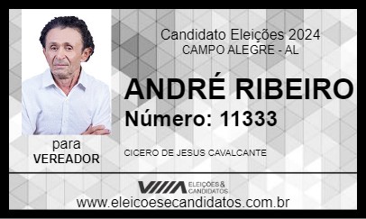 Candidato ANDRÉ RIBEIRO 2024 - CAMPO ALEGRE - Eleições