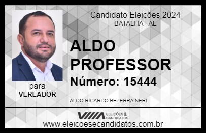 Candidato ALDO PROFESSOR 2024 - BATALHA - Eleições