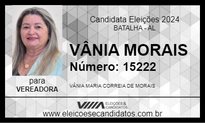 Candidato VÂNIA MORAIS 2024 - BATALHA - Eleições