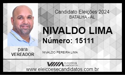 Candidato NIVALDO LIMA 2024 - BATALHA - Eleições