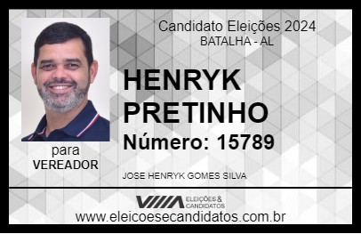 Candidato HENRYK PRETINHO 2024 - BATALHA - Eleições