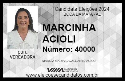 Candidato MARCINHA ACIOLI 2024 - BOCA DA MATA - Eleições