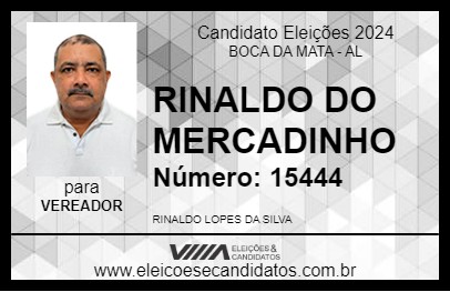 Candidato RINALDO DO MERCADINHO 2024 - BOCA DA MATA - Eleições