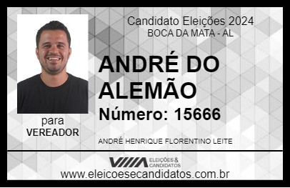 Candidato ANDRÉ DO ALEMÃO 2024 - BOCA DA MATA - Eleições