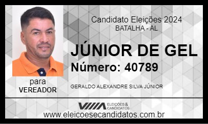 Candidato JÚNIOR DE GEL 2024 - BATALHA - Eleições