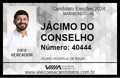 Candidato JÁCIMO DO CONSELHO 2024 - MARIBONDO - Eleições