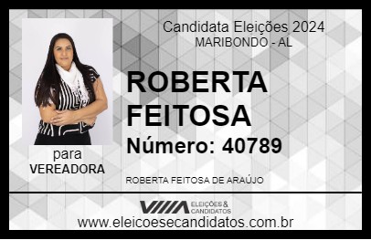 Candidato ROBERTA FEITOSA 2024 - MARIBONDO - Eleições