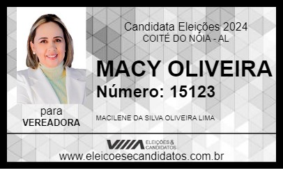 Candidato MACY OLIVEIRA 2024 - COITÉ DO NÓIA - Eleições