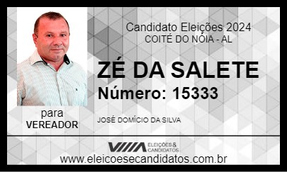 Candidato ZÉ DA SALETE 2024 - COITÉ DO NÓIA - Eleições