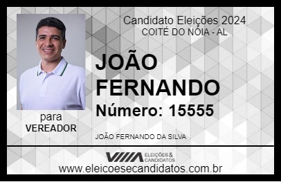 Candidato JOÃO FERNANDO 2024 - COITÉ DO NÓIA - Eleições