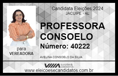 Candidato PROFESSORA CONSOELO 2024 - JACUÍPE - Eleições