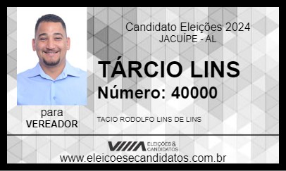 Candidato TÁRCIO LINS 2024 - JACUÍPE - Eleições