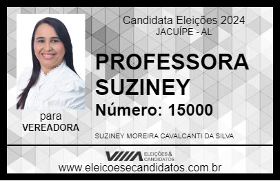 Candidato PROFESSORA SUZINEY 2024 - JACUÍPE - Eleições