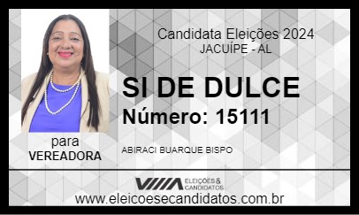 Candidato SI DE DULCE 2024 - JACUÍPE - Eleições