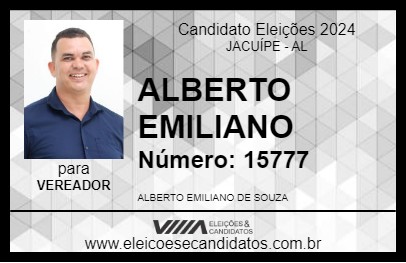 Candidato ALBERTO EMILIANO 2024 - JACUÍPE - Eleições