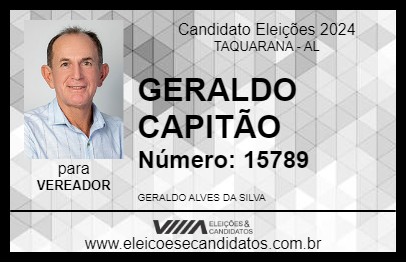 Candidato GERALDO CAPITÃO 2024 - TAQUARANA - Eleições