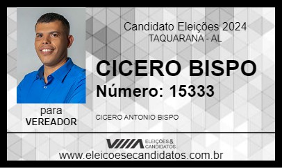 Candidato CICERO BISPO 2024 - TAQUARANA - Eleições