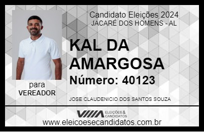 Candidato KAL DA AMARGOSA 2024 - JACARÉ DOS HOMENS - Eleições