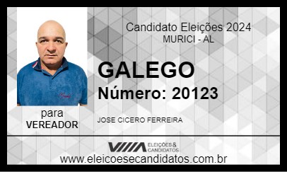 Candidato GALEGO 2024 - MURICI - Eleições