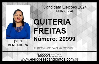 Candidato QUITERIA FREITAS 2024 - MURICI - Eleições