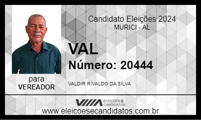 Candidato VAL 2024 - MURICI - Eleições