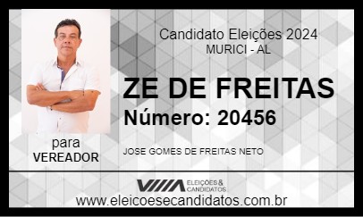 Candidato ZE DE FREITAS 2024 - MURICI - Eleições