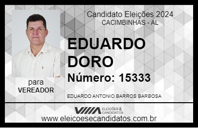 Candidato EDUARDO DORO 2024 - CACIMBINHAS - Eleições