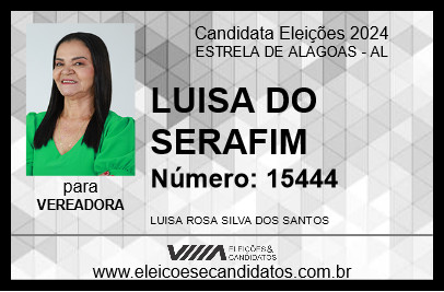 Candidato LUISA DO SERAFIM 2024 - ESTRELA DE ALAGOAS - Eleições