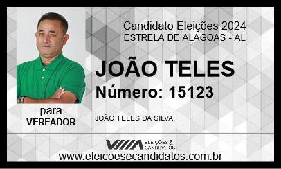 Candidato JOÃO TELES 2024 - ESTRELA DE ALAGOAS - Eleições