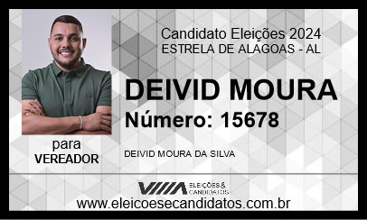 Candidato DEIVID MOURA 2024 - ESTRELA DE ALAGOAS - Eleições