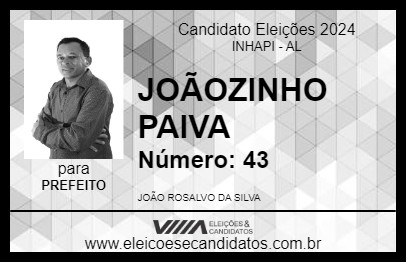 Candidato JOÃOZINHO PAIVA 2024 - INHAPI - Eleições