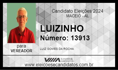 Candidato PROFESSOR LUIZINHO 2024 - MACEIÓ - Eleições