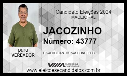 Candidato JACOZINHO 2024 - MACEIÓ - Eleições