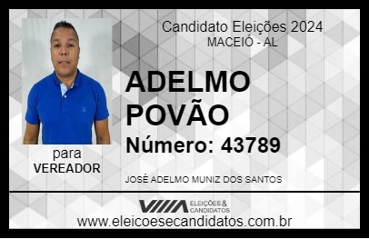 Candidato ADELMO POVÃO 2024 - MACEIÓ - Eleições