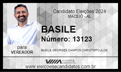 Candidato BASILE 2024 - MACEIÓ - Eleições