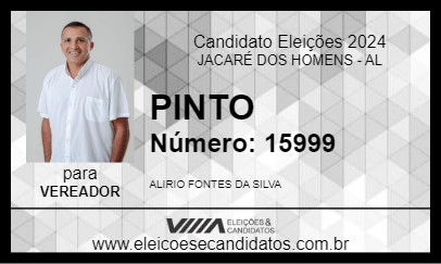 Candidato PINTO 2024 - JACARÉ DOS HOMENS - Eleições