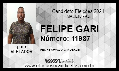 Candidato FELIPE GARI 2024 - MACEIÓ - Eleições