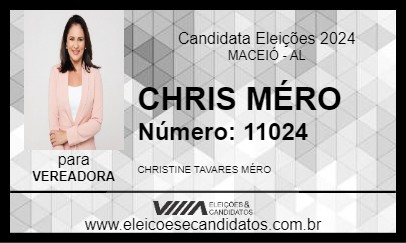 Candidato CHRIS MÉRO 2024 - MACEIÓ - Eleições