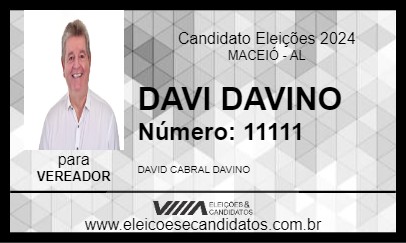 Candidato DAVI DAVINO 2024 - MACEIÓ - Eleições