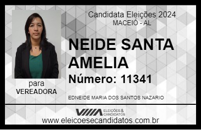 Candidato NEIDE SANTA AMELIA 2024 - MACEIÓ - Eleições