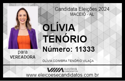 Candidato OLÍVIA TENÓRIO 2024 - MACEIÓ - Eleições