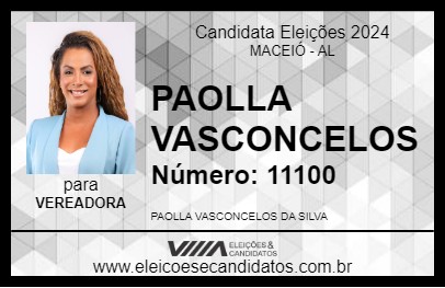 Candidato PAOLLA VASCONCELOS 2024 - MACEIÓ - Eleições