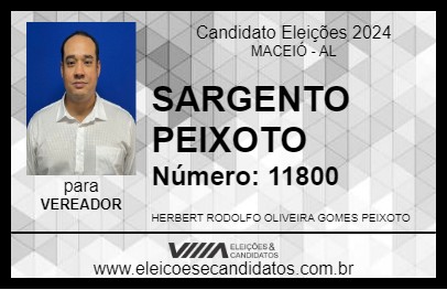 Candidato SARGENTO PEIXOTO 2024 - MACEIÓ - Eleições