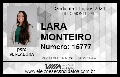 Candidato LARA MONTEIRO 2024 - BELO MONTE - Eleições