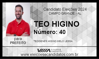 Candidato TEO HIGINO 2024 - CAMPO GRANDE - Eleições