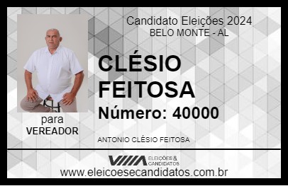 Candidato CLÉSIO FEITOSA 2024 - BELO MONTE - Eleições