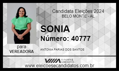 Candidato SONIA 2024 - BELO MONTE - Eleições