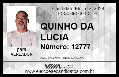 Candidato QUINHO DA LUCIA 2024 - COQUEIRO SECO - Eleições