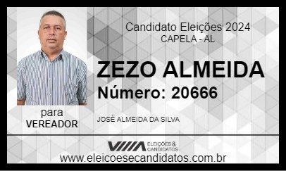 Candidato ZEZO ALMEIDA 2024 - CAPELA - Eleições