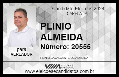 Candidato PLINIO ALMEIDA 2024 - CAPELA - Eleições